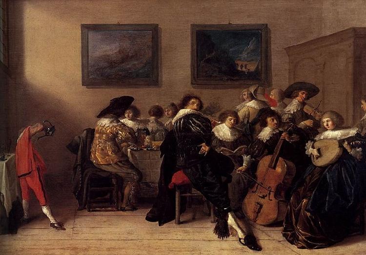 Anthonie Palamedesz Merry company dining and making music oil painting picture